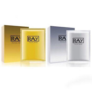 RAY ray泰國蠶絲面膜補水美百收縮毛孔保濕控油祛痘提亮一盒10片 【兩盒組合裝】銀-金