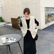 圣蔓緹韓系氣質(zhì)老錢風(fēng)連衣裙套裝女秋季2025新款高級感蝴蝶結(jié)馬甲 馬甲+連衣裙品質(zhì)升級版 S 建議105斤內(nèi)