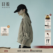 日著（rizhuo）日著原創(chuàng)設(shè)計女裝2025秋新款城市輕戶外棒球服飛行員夾克短外套 卡其 S