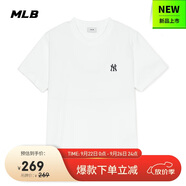 MLB短袖T恤男女時(shí)尚秋季休閑經(jīng)典純色圓領(lǐng)25新款3ATSB0153-50WHS-S
