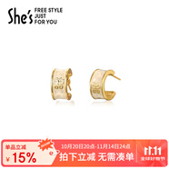 She's茜子飾品梔子花環(huán)925銀針耳釘小眾設(shè)計(jì)感耳環(huán)生日禮物送女友