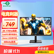 泰坦軍團(tuán)24.5英寸 2K 170Hz FastIPS快速液晶屏1msGTG HDR技術(shù)硬件低藍(lán)光 Game+游戲?qū)I(yè)電競顯示器 P2510R