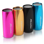 TKHES1迷你小音響便攜插卡/自行車(chē)音響晨練MP3外放低音炮播放器 藍色標配+充電器+4G卡