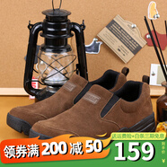 易佰達(dá)（Jacata）男鞋2025低幫休閑鞋男防滑套腳一腳蹬鞋子男款莆田鞋勞保鞋工作鞋 棕色 45