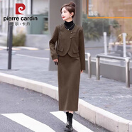 皮爾卡丹法式氣質(zhì)小香風(fēng)毛呢套裝裙子女秋冬裝2025秋季新款名媛時(shí)尚兩件套 秋季 咖色【長(zhǎng)袖套裝】不加絨 S 建議80-90