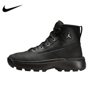 耐克（NIKE）官方男鞋25冬季新款JORDAN皮質(zhì)高幫戶(hù)外雪地靴男士拒水運動(dòng)休閑鞋 HV4580-001/黑/冷灰 40 【建議腳長(cháng)25厘米】