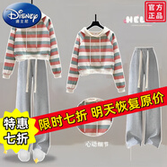 迪士尼（Disney）10歲女孩秋裝套裝11女童春秋13衣服12到15大童女裝2025新款初中生 紅灰上衣+灰褲【中大童女裝秋季 175 (適合身高160-175cm 建議125-