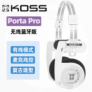 KOSS高斯 Porta Pro Wireless 2.0 PP藍牙版 頭戴式無(wú)線(xiàn)藍牙5.2重低音麥克風(fēng)線(xiàn)控無(wú)線(xiàn)/插線(xiàn)兩用耳機 白色 新款