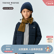 Teenie Weenie【小吐司輕羽絨】小熊童裝24冬中性三防羽絨服 藍莓小吐司（藏青色） 100