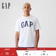 蓋璞男女裝2025春季新款純棉字母印花logo短袖T恤上衣美版797924 白色 M 美碼 L亞洲碼180/96A