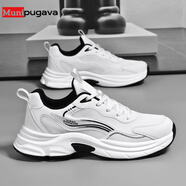 Munipugava運動(dòng)鞋男夏季新款2025透氣薄款網(wǎng)面鞋減震跑步運動(dòng)鞋男 白色 46