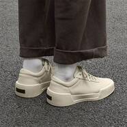 kangnai通勤英倫風(fēng)簡(jiǎn)約板鞋男女厚底休閑高街圓頭增高板鞋白色-H 79007白色 45