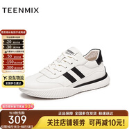 天美意男休閑鞋網(wǎng)面透氣跑步男網(wǎng)鞋2025新款 白黑色-常規(guī)款 41