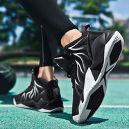 李寧龘膜籃球鞋男鞋2023年春夏季運(yùn)動(dòng)鞋跑步鞋飛織球鞋潮流 旺克6897黑白 37