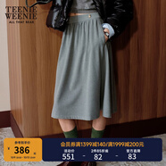 Teenie Weenie小熊女裝冬裝通勤感氣質(zhì)半身裙蓬蓬裙短裙 中灰色 M (165)