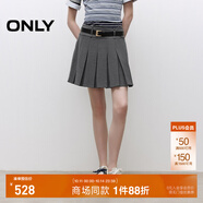 ONLY2025秋季新款學(xué)院風(fēng)A字顯瘦短裙百褶裙半身裙女|125116028 G03唄基黑色人字紋 S