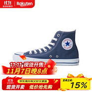 匡威（Converse）帆布運(yùn)動(dòng)板鞋 ALL STAR HI高幫休閑鞋 經(jīng)典男女全明星 日本直郵 NV-藏青色 22.5