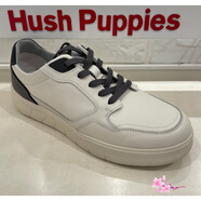 暇步士（Hush Puppies）2024秋免系帶簡約輕便舒適男休閑皮鞋N4J05CM4 深灰色 43