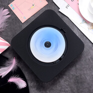 悅心聽CD機便攜式音樂專輯播放器家用壁掛式藍牙音響音箱英語光盤光碟學(xué)習(xí)機復(fù)讀機i復(fù)古黑膠CD生日禮物 黑色插電款+無防塵蓋+藍牙版