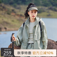 艾萊依短外套女夏季時(shí)尚休閑連帽輕薄透氣設(shè)計(jì)感輕防水抽繩上衣