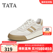 他她（TATA）男士阿甘男鞋復古德訓鞋男運動休閑鞋厚底板鞋小白鞋PCB01AM5 QDR01AM4米/灰/杏 40