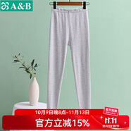 AB內(nèi)衣女士春秋季純棉秋褲超薄舒適單件全棉中老年媽媽款襯褲T010 灰色 2XL 推薦135-150斤【5°-15°】