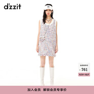 DZZIT【爆款補(bǔ)單】花包小香裙地素夏季新款粗花呢小香風(fēng)吊帶背心連衣裙 花色（批次2） XS