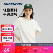 斯凱奇（Skechers）夏季男女情侶同款繽紛休閑系列透氣半袖針織短袖T恤