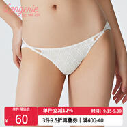 蘭卓麗商場同款女士內(nèi)褲純棉底襠簡約時尚性感織帶低腰三角褲舒適內(nèi)褲 本白 - 1條 XL 碼（120斤-150斤適穿）