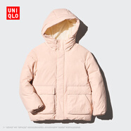 優(yōu)衣庫童裝男童女童高性能復合連帽外套/保暖厚衣服473309 11 粉紅色 110