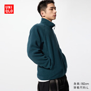 優(yōu)衣庫男裝女裝搖粒絨拉鏈茄克/長(cháng)袖外套廓系夾克479792 55 青綠色 L /175/100A