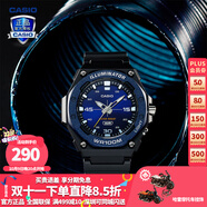 卡西歐（CASIO） 男表女表卡西歐手表男女情侶表學(xué)生時(shí)尚運動(dòng)表太陽(yáng)能雙顯電子表 MW-620H-2AVDF卡多魯 新一代