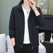 edcofgivensi立領(lǐng)外套男士夾克秋冬季新款上衣服褂子帥氣時(shí)尚休閑修身男裝新款 常規款2106黑色 XL (175)