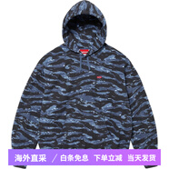 SupremeFW24刺繡徽標套頭衛衣男女同款 迷彩藍色/Blue Tiger Camo XL