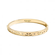 蔻馳C刻印鑲鉆卡扣手鐲經(jīng)典Logo圖案標志情侶情人節送女友禮物 鍍金色手鐲 F59083-GLD