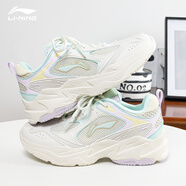 李寧運動(dòng)鞋女鞋2025秋季新款老爹鞋小白鞋耐磨增高潮流休閑復古跑步鞋