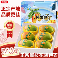 京地達芒果攀枝花凱特芒4.8斤單果500g+芒果新鮮水果源頭直發(fā)包郵
