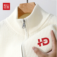紅豆（Hodo）【軟而有型】開(kāi)衫毛衣男秋冬季2025新款立領(lǐng)外套男士雙拉鏈針織衫