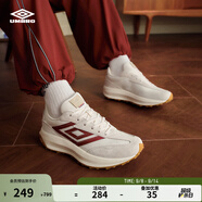 茵寶（Umbro）漫游鞋R708復(fù)古跑鞋Vibram鞋底運(yùn)動鞋男鞋休閑鞋女鞋 香草黃/酒糟紅（女款） 37