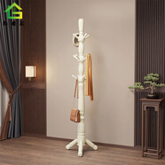 棲音閣實(shí)木落地家用移動(dòng)衣帽架掛桿中式韓式北歐美客廳臥室辦公室掛衣架