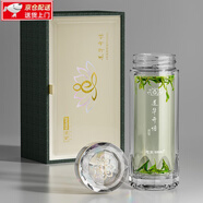 思寶（SIBAO）玻璃杯蓮華開(kāi)悟商務(wù)辦公送禮雙層水杯高顏值禮品車(chē)載泡茶杯 320ml-大小適中 禮盒裝