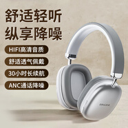 聯(lián)想生態(tài)品牌異能者頭戴主動(dòng)智能降噪藍牙耳機重低音低延時(shí)游戲音樂(lè )網(wǎng)課騎行 適用拯救者小新禮品 銀色