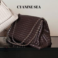 海青藍 CYANINE SEA輕奢包包女款2025大容量托特包單肩斜挎女士包生日禮物送女友老婆 咖啡色