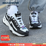 斯凱奇（Skechers）女鞋子 秋季新款運動鞋休閑鞋透氣耐磨跑步鞋厚底增高機甲鞋 四代熊貓/潮流黑白 35 (腳長22cm)