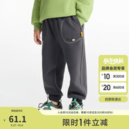 巴拉巴拉童裝兒童長(zhǎng)褲男童女童搖粒絨褲子2024冬裝束腳休閑褲208424108228