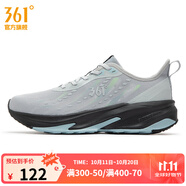 361°男鞋運動鞋夏季新品361度男緩震跑鞋 冷霧灰/水霧藍 43