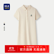 海瀾之家POLO裙女25夏新蛇年賀歲刺繡透氣裙女裝HNTQW2J317A 米杏U2 M 160/84A 推薦95~105斤