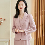 米思陽（missshine）2024秋季新款一?？坌∥餮b時(shí)尚通勤修身顯瘦百搭外套3331 粉色 S