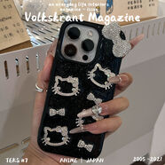 霧無(wú)ins閃鉆蝴蝶結Kitty貓適用小米15pro手機保護殼小米141112s13p 滴膠黑色閃鉆Kitty 小米8青春版