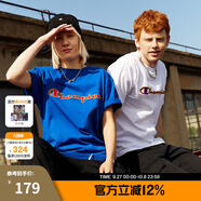 Champion夏季新款A(yù)CTION STYLE草寫LOGO運(yùn)動(dòng)T恤無(wú)性別冠軍短袖男女情侶 白色 M